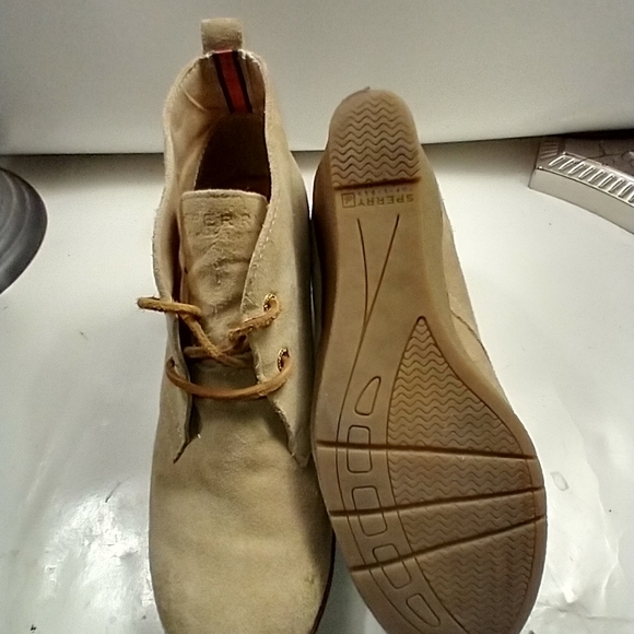 Sperry Harlow Suede Wedge Ankle Booties Women's sz 8M. - Picture 8 of 10